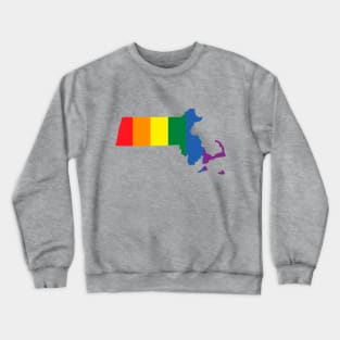 Massachusetts state LGBT Pride Crewneck Sweatshirt